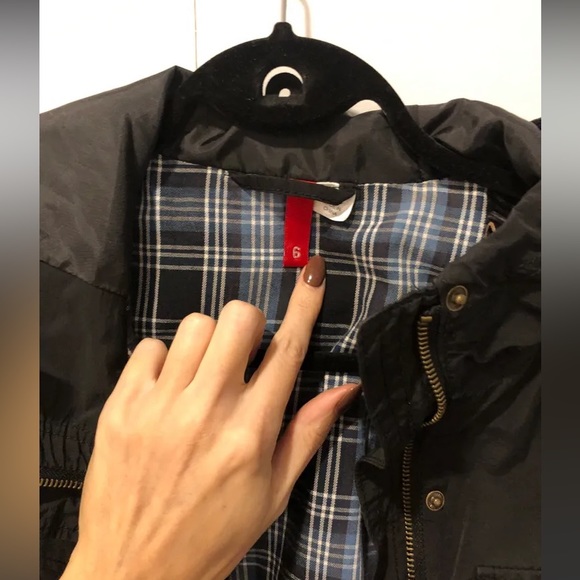 H&M DIVIDED black parka coat - Picture 2 of 6